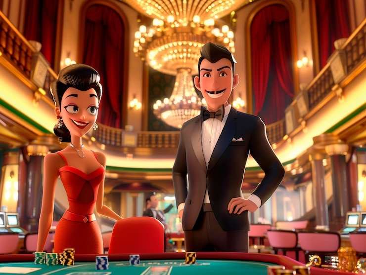 Tangan wanita bermain baccarat di kasino langsung dengan live dealer profesional